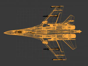 Aircraft sukhoi su-35s 3D Model