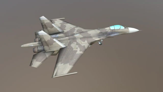 aircraft su-27 3D Model .c4d .max .obj .3ds .fbx .stl .blend