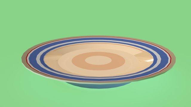 plate with soup Model 3D .c4d .max .obj .3ds .fbx .stl .blend 