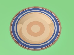 plate with soup Model 3D
