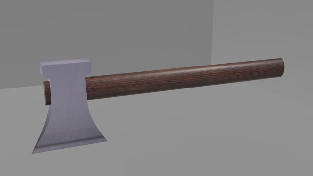 an axe in 3d obj fbx max 3D Model .c4d .max .obj .3ds .fbx .stl .blend 