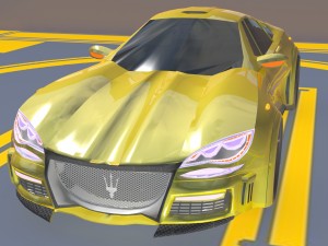 maserati molto grande concept car gtr obj fbx max 3D Model