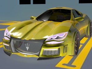 maserati molto grande concept car gtr obj fbx max Modelo 3D