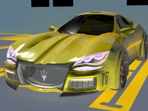 maserati molto grande concept car gtr obj fbx max 3D Model