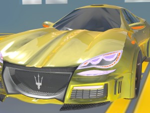maserati molto grande concept car gtr obj fbx max Modelo 3D
