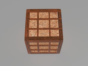 wooden box obj fbx max Modelo 3D