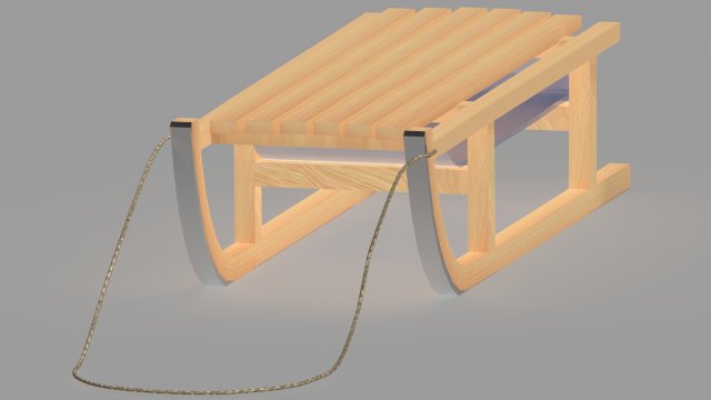 sanki drewniane wooden sledge obj fbx max 3D 模型 .c4d .max .obj .3ds .fbx .stl .blend 