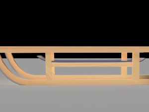 sanki drewniane wooden sledge obj fbx max 3D 模型
