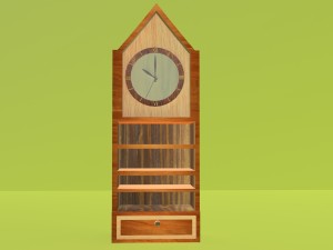 old wooden clock obj fbx max 3D Model
