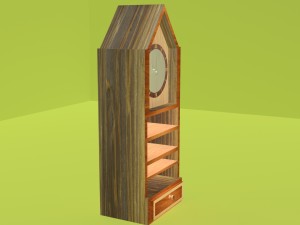 old wooden clock obj fbx max 3D Model