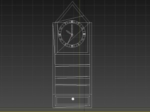 old wooden clock obj fbx max 3D Model