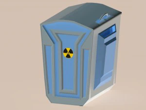 caixa de lixo de lixo tóxico obj fbx max Modelo 3D