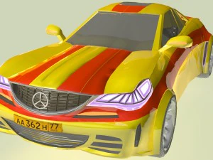 carro-conceito amg 62 oktaturbo obj fbx max Modelo 3D