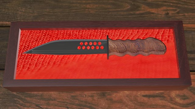 combat knife obj fbx max 3D Model .c4d .max .obj .3ds .fbx .stl .blend 
