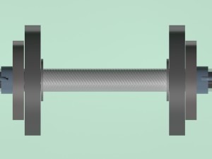dumbell obj fbx max 3Dモデル