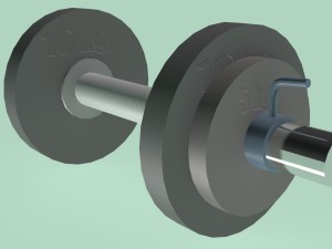 dumbell obj fbx max 3Dモデル