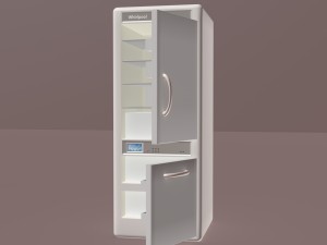 fridge whirlpool obj fbx max Modelo 3D