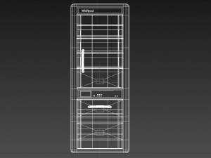 fridge whirlpool obj fbx max Modelo 3D