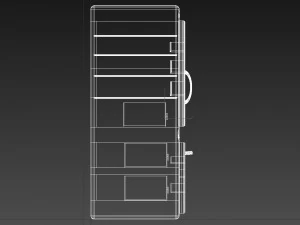 fridge whirlpool obj fbx max 3D Model