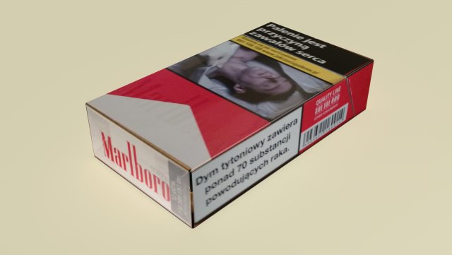 marlboro cigarettes box obj fbx max Model 3D .c4d .max .obj .3ds .fbx .stl .blend 