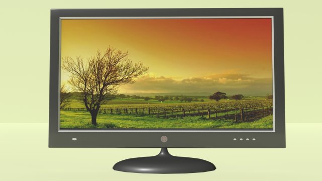 lcd tv set obj fbx max Model 3D .c4d .max .obj .3ds .fbx .stl .blend 