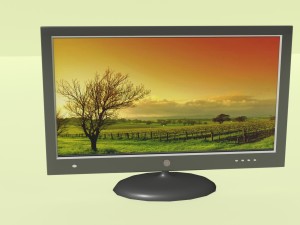lcd tv set obj fbx max Model 3D