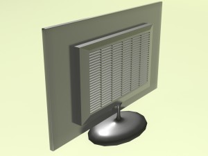 lcd tv set obj fbx max Model 3D