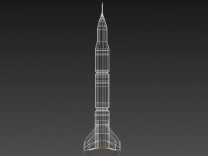 ballistic rocket obj fbx max Model 3D