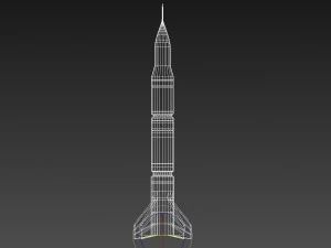 ballistic rocket obj fbx max 3D Model