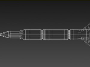 ballistic rocket obj fbx max Model 3D