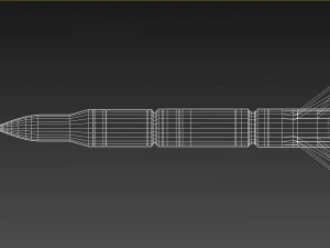 ballistic rocket obj fbx max 3D Model