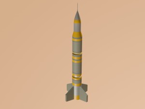ballistic rocket obj fbx max Model 3D