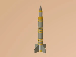 ballistic rocket obj fbx max 3D Model