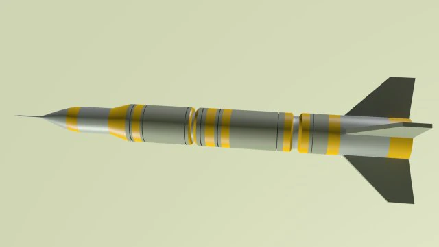 ballistic rocket obj fbx max 3D Model .c4d .max .obj .3ds .fbx .stl .blend 