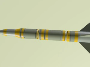 cohete bal&iacute;stico obj fbx max Modelo 3D