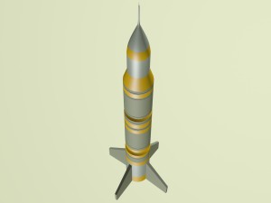ballistic rocket obj fbx max Model 3D