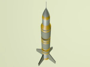 ballistic rocket obj fbx max 3D Model
