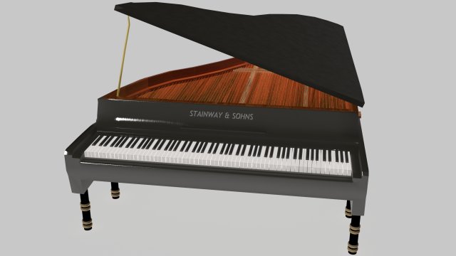 piano obj fbx max 3D 模型 .c4d .max .obj .3ds .fbx .stl .blend 