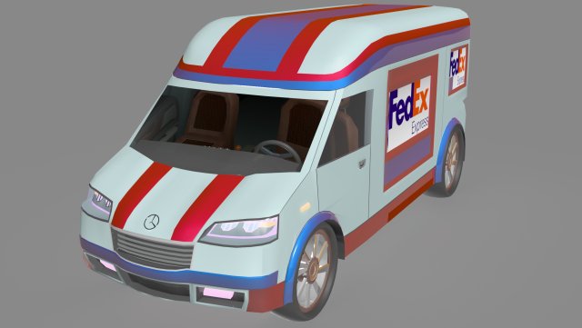 sprinter amg prototype with interior for game industry obj fbx max 3D Модель .c4d .max .obj .3ds .fbx .stl .blend 