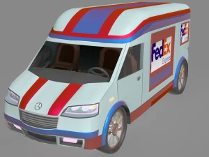 protótipo sprinter amg com interior para indústria de jogos obj fbx max Modelo 3D