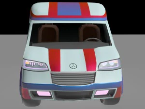 sprinter amg prototype with interior for game industry obj fbx max 3D Model