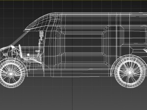 sprinter amg prototype with interior for game industry obj fbx max 3D Модель