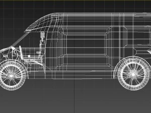 sprinter amg prototype with interior for game industry obj fbx max 3D Model