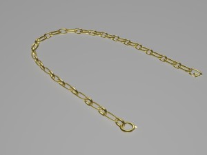 golden neckchain 3D Model
