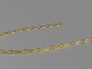 golden neckchain 3D Model