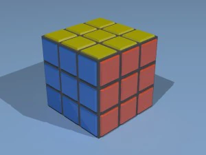 Modelo de cubo c&uacute;bico 3d low poly Modelo 3D