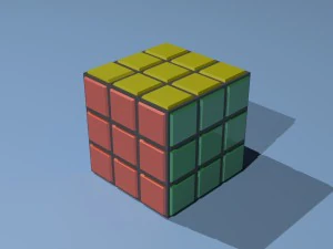 Modelo de cubo c&uacute;bico 3d low poly Modelo 3D