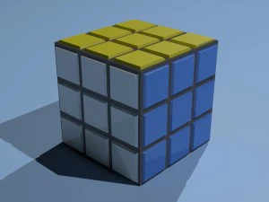Modelo de cubo c&uacute;bico 3d low poly Modelo 3D