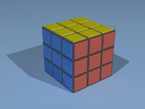 Modelo de cubo c&uacute;bico 3d low poly Modelo 3D