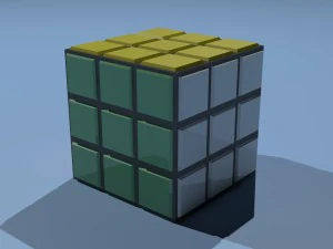 Modelo de cubo c&uacute;bico 3d low poly Modelo 3D
